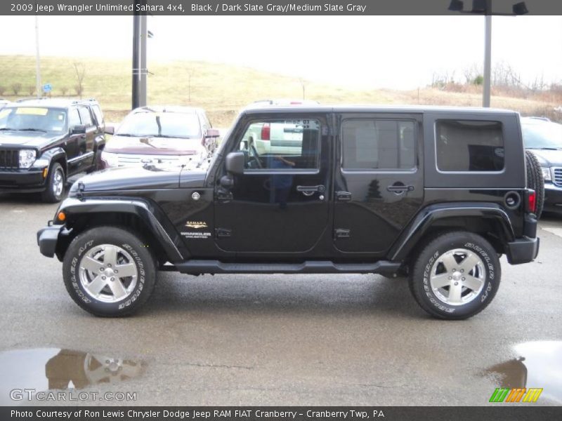 Black / Dark Slate Gray/Medium Slate Gray 2009 Jeep Wrangler Unlimited Sahara 4x4
