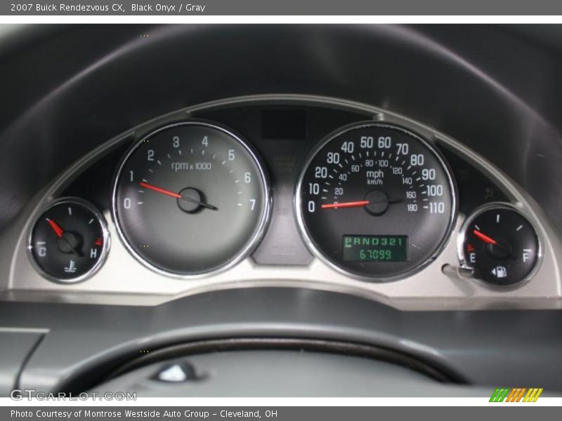 Black Onyx / Gray 2007 Buick Rendezvous CX