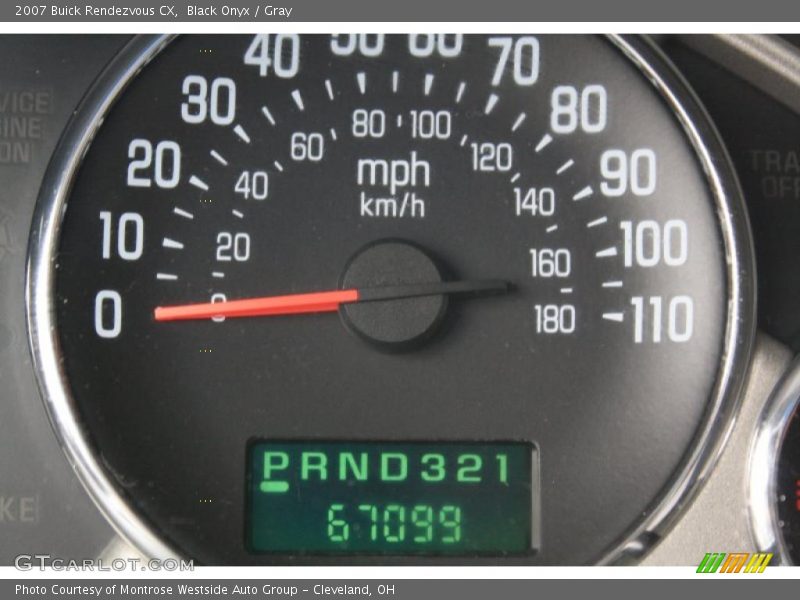 Black Onyx / Gray 2007 Buick Rendezvous CX