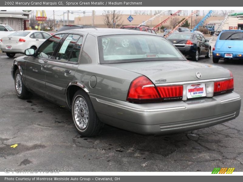 Spruce Green Metallic / Medium Parchment 2002 Mercury Grand Marquis GS