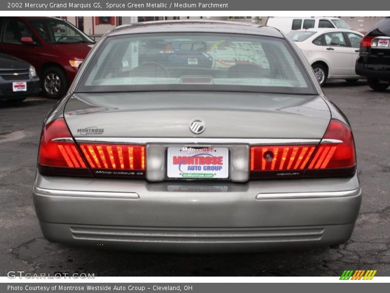 Spruce Green Metallic / Medium Parchment 2002 Mercury Grand Marquis GS