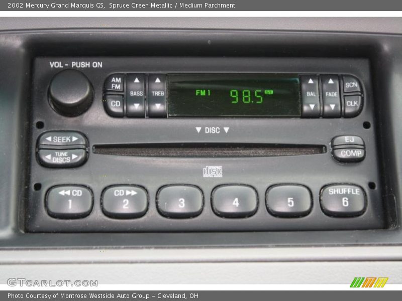 Spruce Green Metallic / Medium Parchment 2002 Mercury Grand Marquis GS