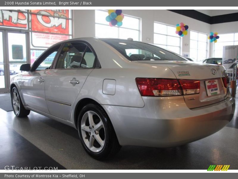 Bright Silver / Black 2008 Hyundai Sonata Limited