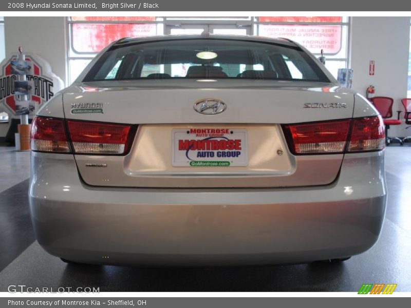 Bright Silver / Black 2008 Hyundai Sonata Limited