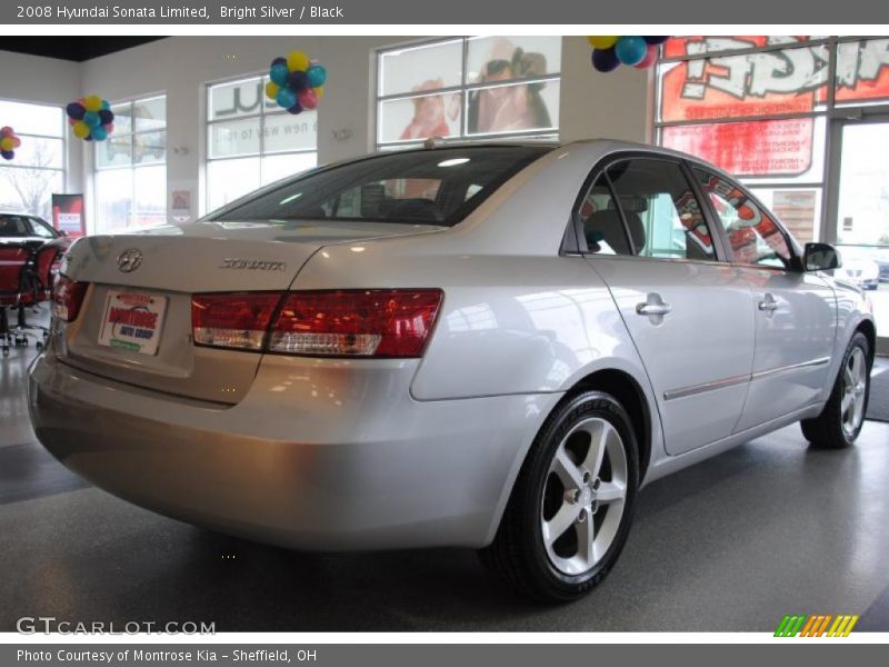 Bright Silver / Black 2008 Hyundai Sonata Limited