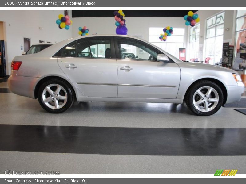 Bright Silver / Black 2008 Hyundai Sonata Limited