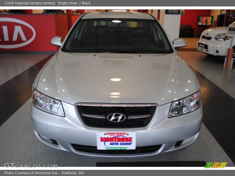 Bright Silver / Black 2008 Hyundai Sonata Limited