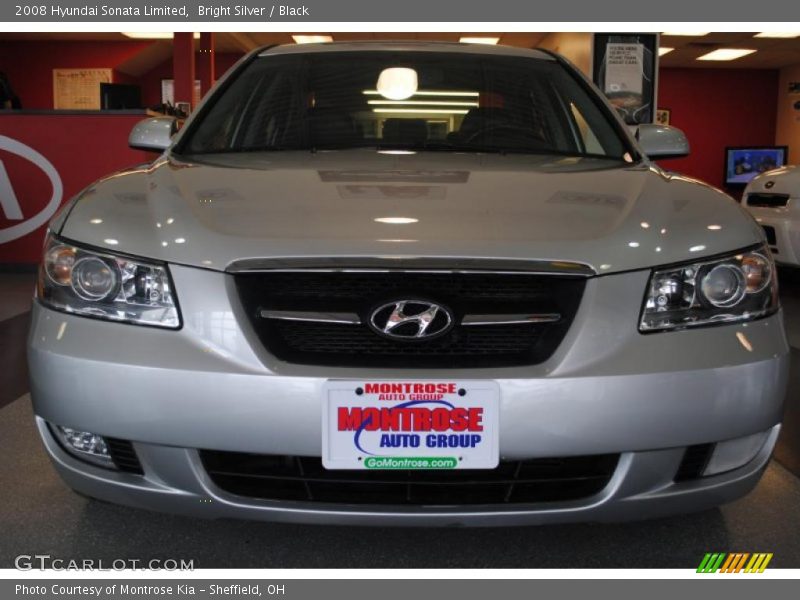 Bright Silver / Black 2008 Hyundai Sonata Limited