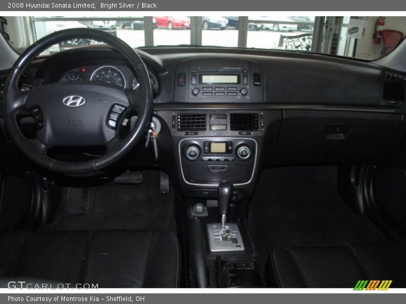 Bright Silver / Black 2008 Hyundai Sonata Limited