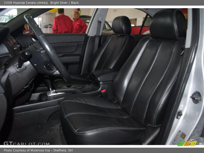 Bright Silver / Black 2008 Hyundai Sonata Limited