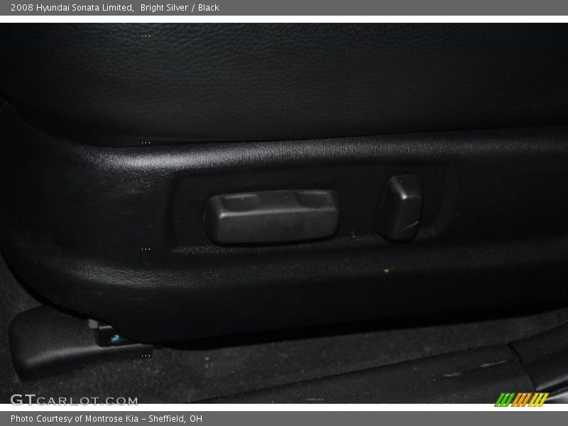 Bright Silver / Black 2008 Hyundai Sonata Limited
