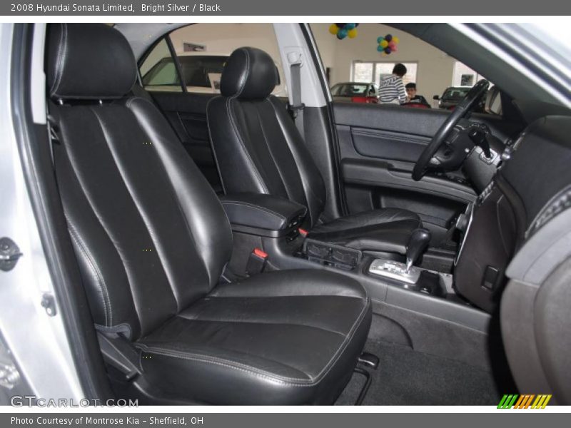 Bright Silver / Black 2008 Hyundai Sonata Limited
