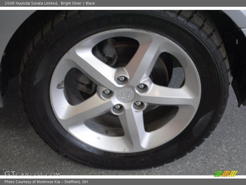 Bright Silver / Black 2008 Hyundai Sonata Limited