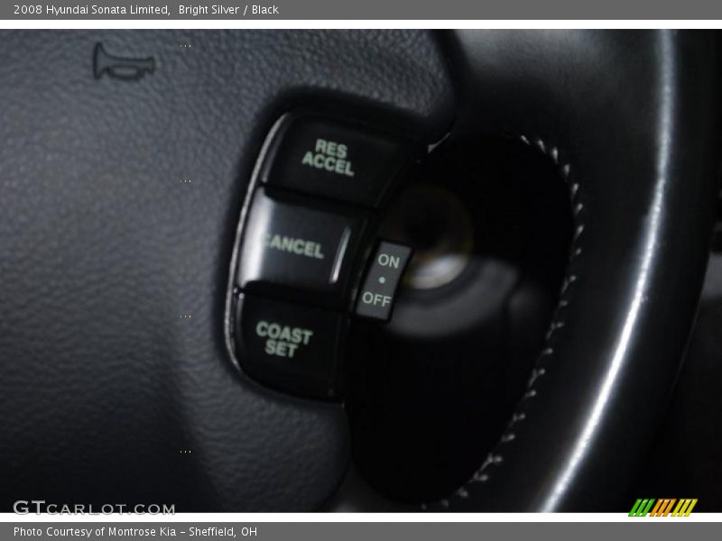 Bright Silver / Black 2008 Hyundai Sonata Limited