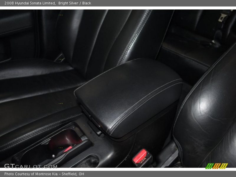 Bright Silver / Black 2008 Hyundai Sonata Limited