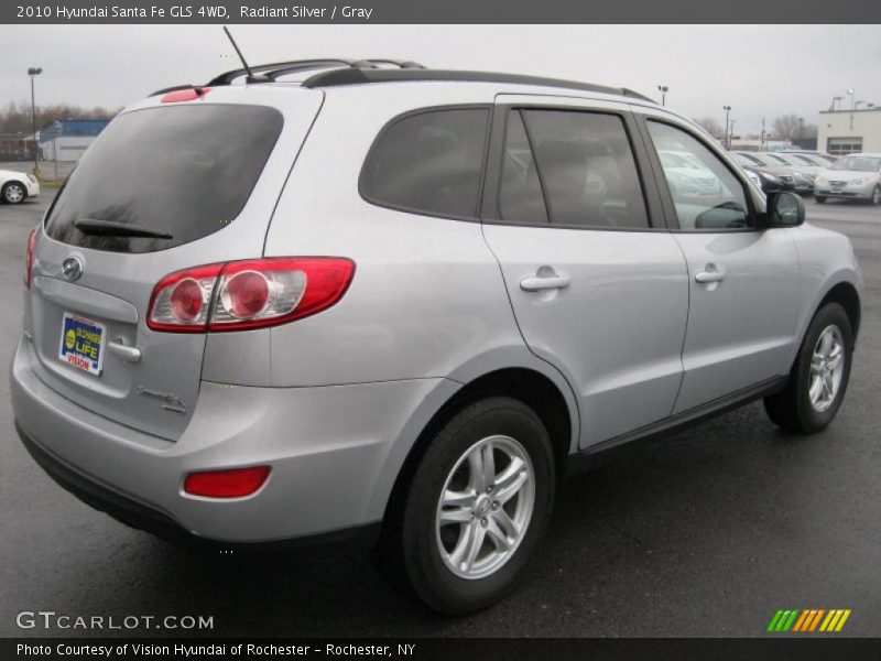 Radiant Silver / Gray 2010 Hyundai Santa Fe GLS 4WD