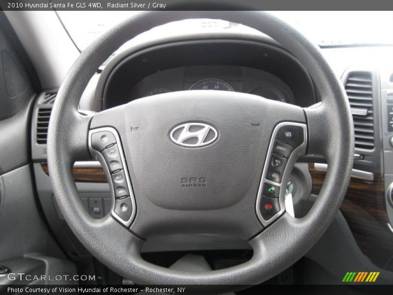 Radiant Silver / Gray 2010 Hyundai Santa Fe GLS 4WD