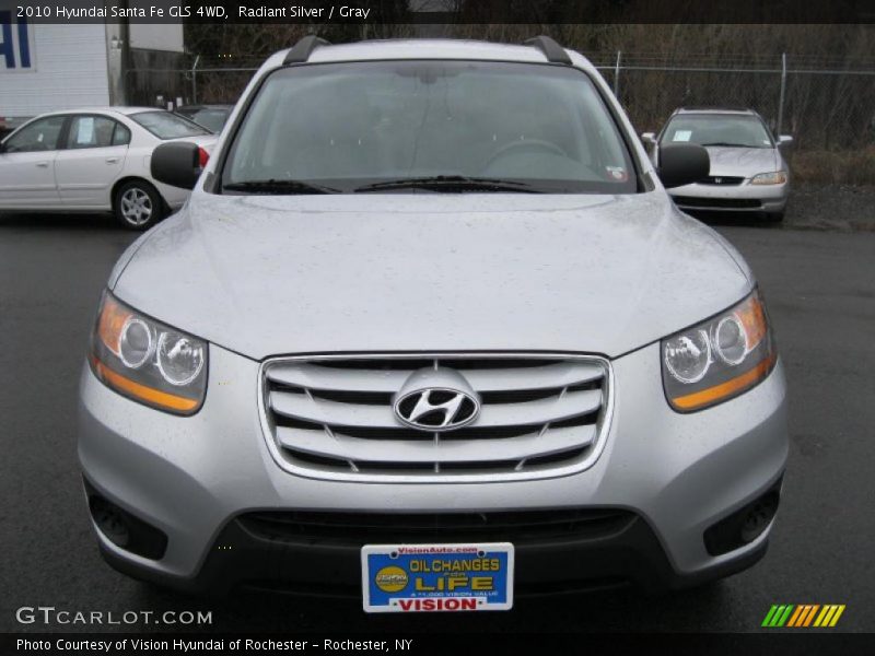 Radiant Silver / Gray 2010 Hyundai Santa Fe GLS 4WD