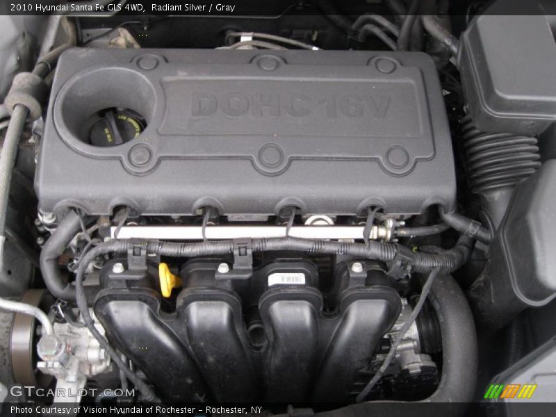 Radiant Silver / Gray 2010 Hyundai Santa Fe GLS 4WD