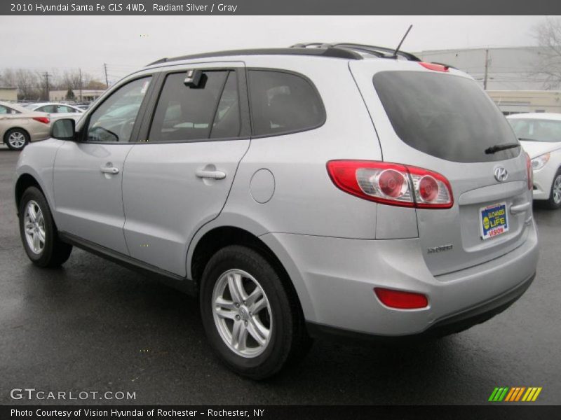 Radiant Silver / Gray 2010 Hyundai Santa Fe GLS 4WD
