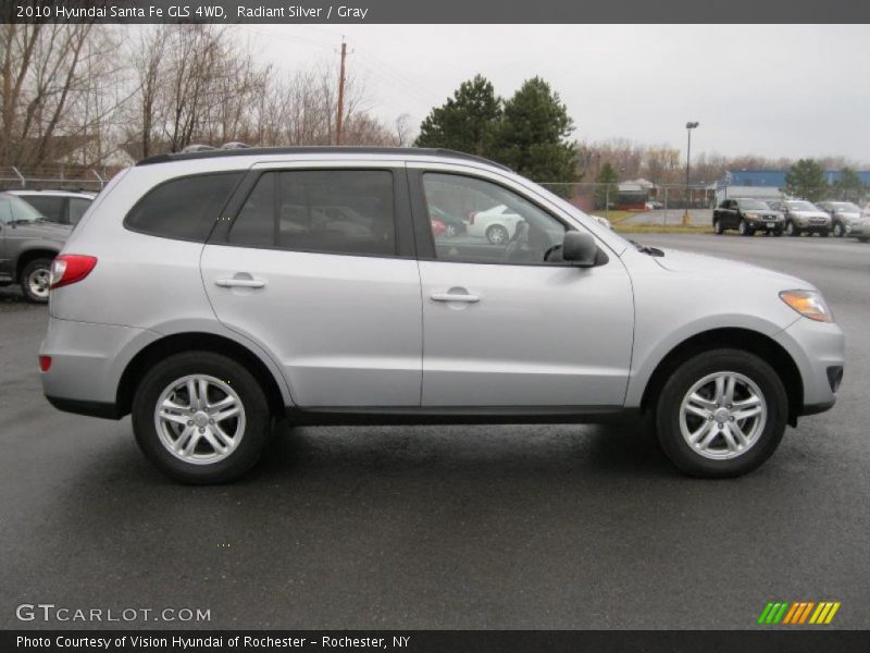 Radiant Silver / Gray 2010 Hyundai Santa Fe GLS 4WD