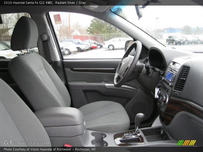 Radiant Silver / Gray 2010 Hyundai Santa Fe GLS 4WD