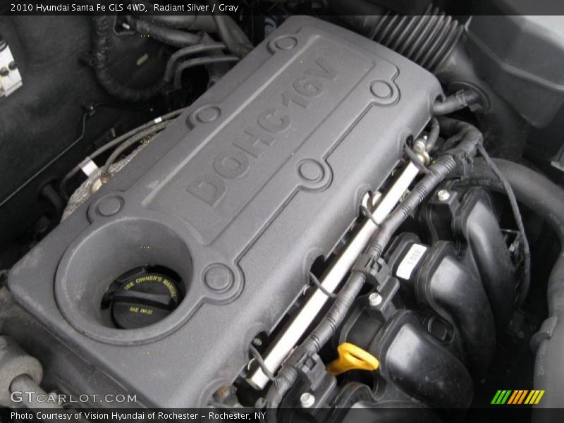 Radiant Silver / Gray 2010 Hyundai Santa Fe GLS 4WD