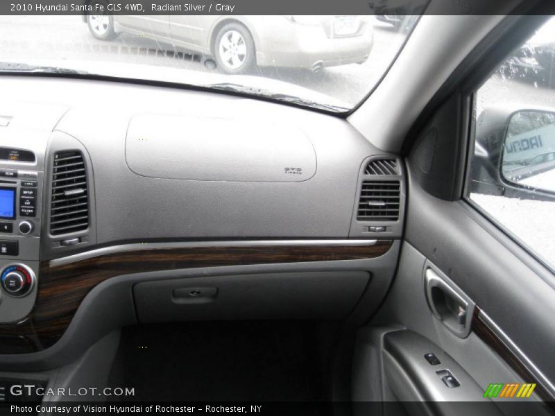 Radiant Silver / Gray 2010 Hyundai Santa Fe GLS 4WD