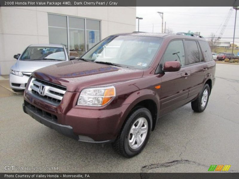 Dark Cherry Pearl / Gray 2008 Honda Pilot Value Package 4WD