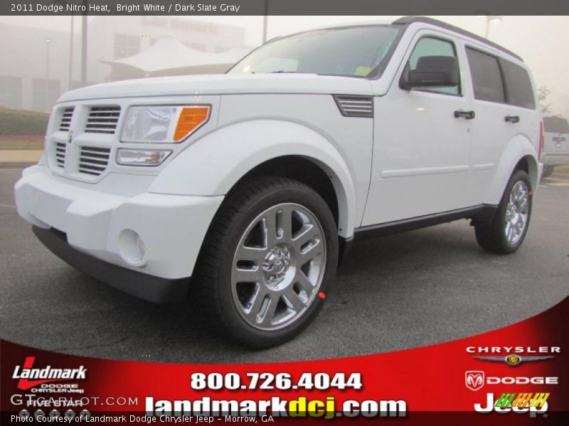 Bright White / Dark Slate Gray 2011 Dodge Nitro Heat