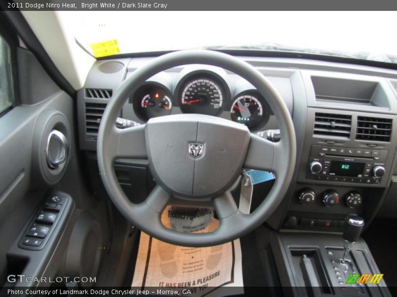 Bright White / Dark Slate Gray 2011 Dodge Nitro Heat
