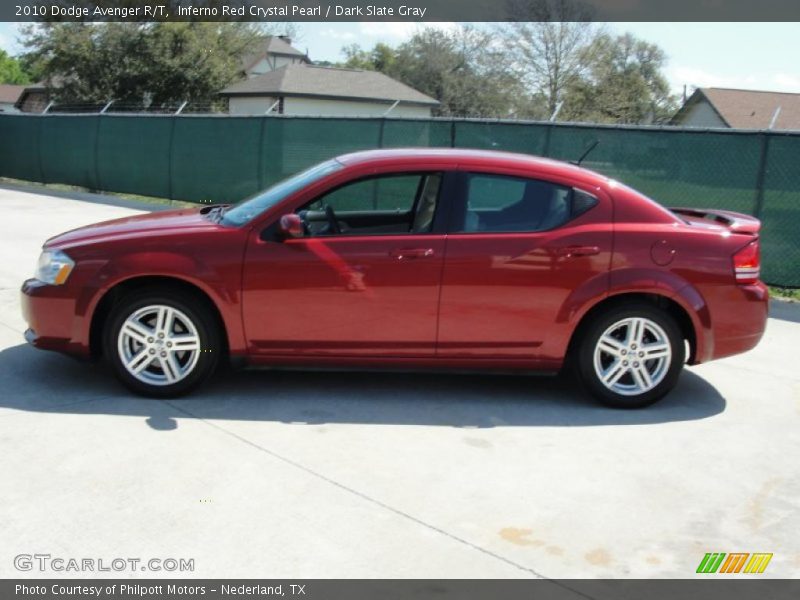Inferno Red Crystal Pearl / Dark Slate Gray 2010 Dodge Avenger R/T