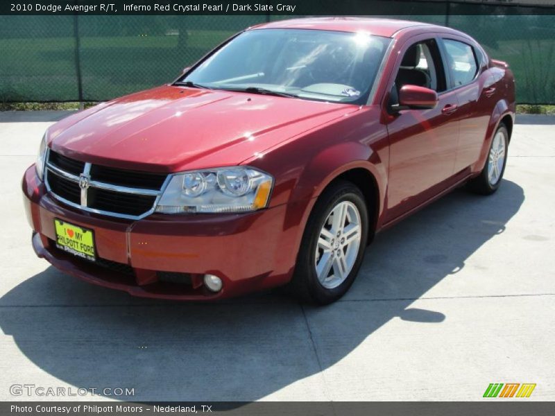 Inferno Red Crystal Pearl / Dark Slate Gray 2010 Dodge Avenger R/T