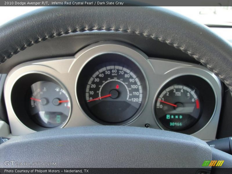 Inferno Red Crystal Pearl / Dark Slate Gray 2010 Dodge Avenger R/T