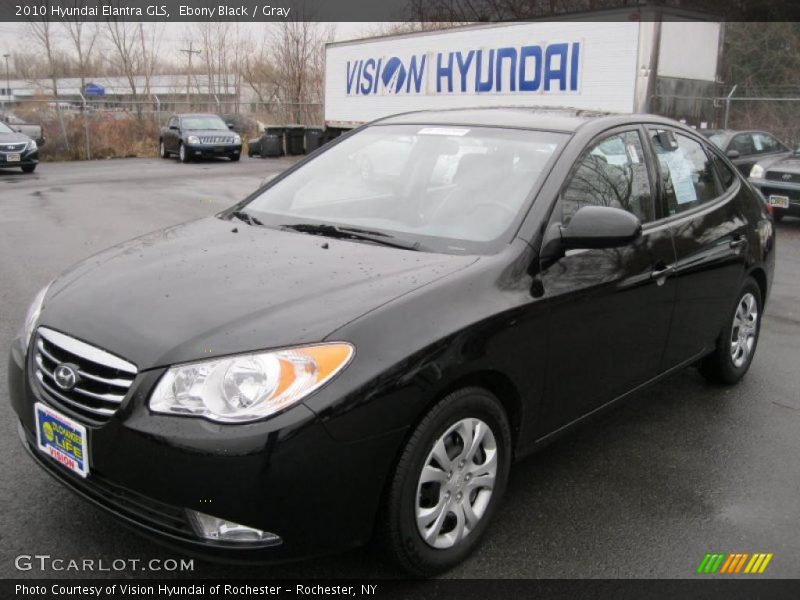 Ebony Black / Gray 2010 Hyundai Elantra GLS