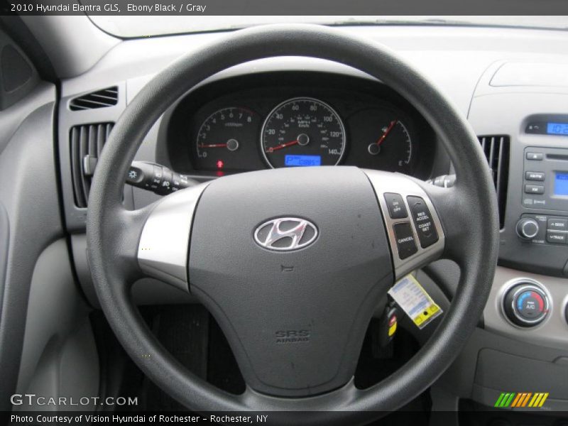 Ebony Black / Gray 2010 Hyundai Elantra GLS