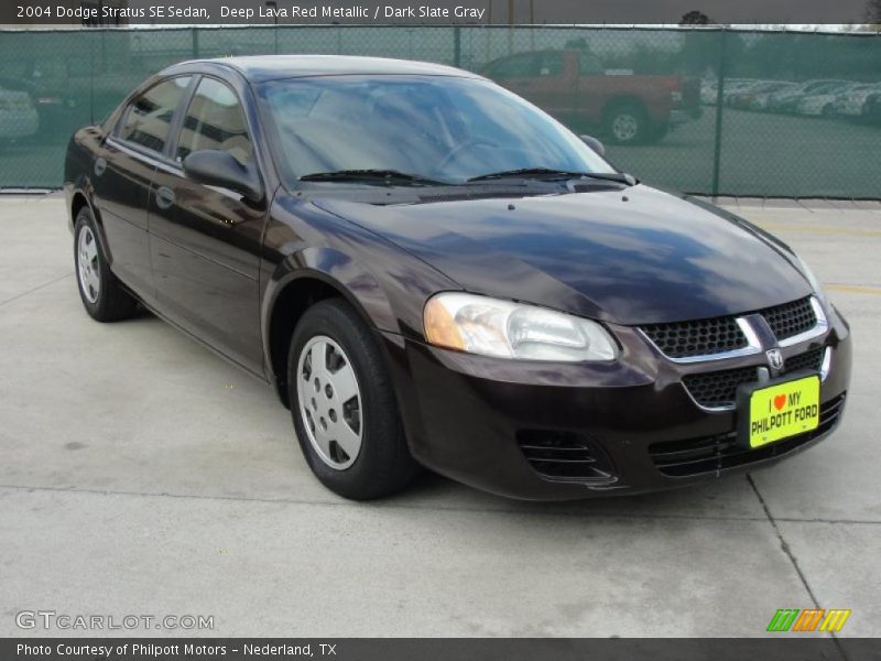 Deep Lava Red Metallic / Dark Slate Gray 2004 Dodge Stratus SE Sedan