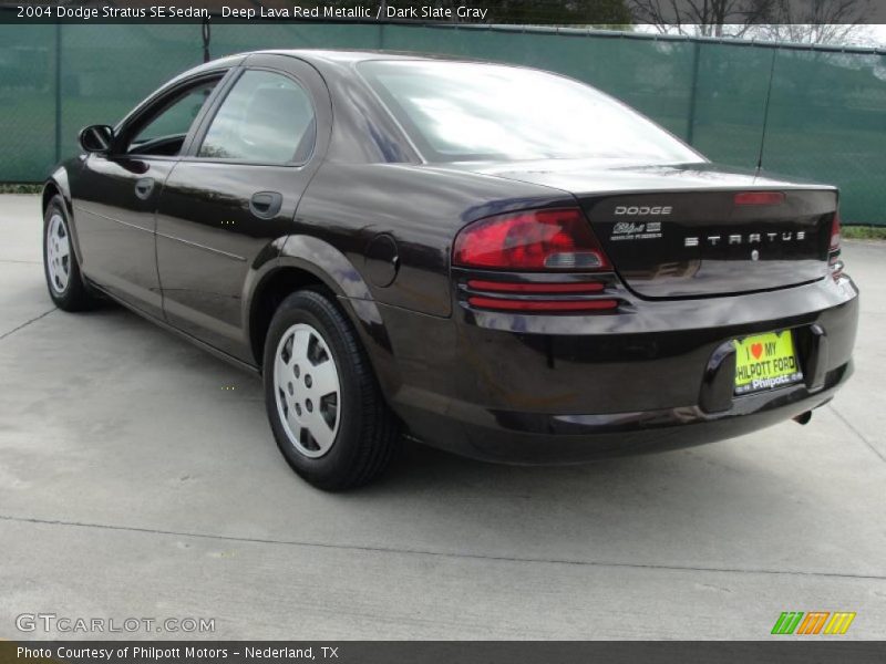 Deep Lava Red Metallic / Dark Slate Gray 2004 Dodge Stratus SE Sedan