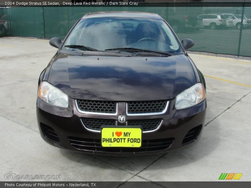 Deep Lava Red Metallic / Dark Slate Gray 2004 Dodge Stratus SE Sedan