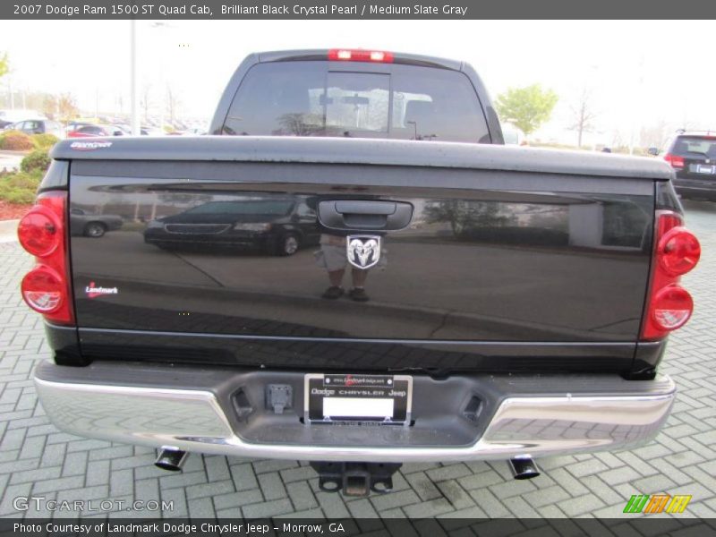 Brilliant Black Crystal Pearl / Medium Slate Gray 2007 Dodge Ram 1500 ST Quad Cab