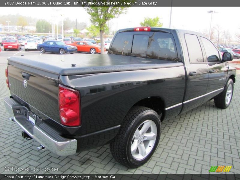 Brilliant Black Crystal Pearl / Medium Slate Gray 2007 Dodge Ram 1500 ST Quad Cab