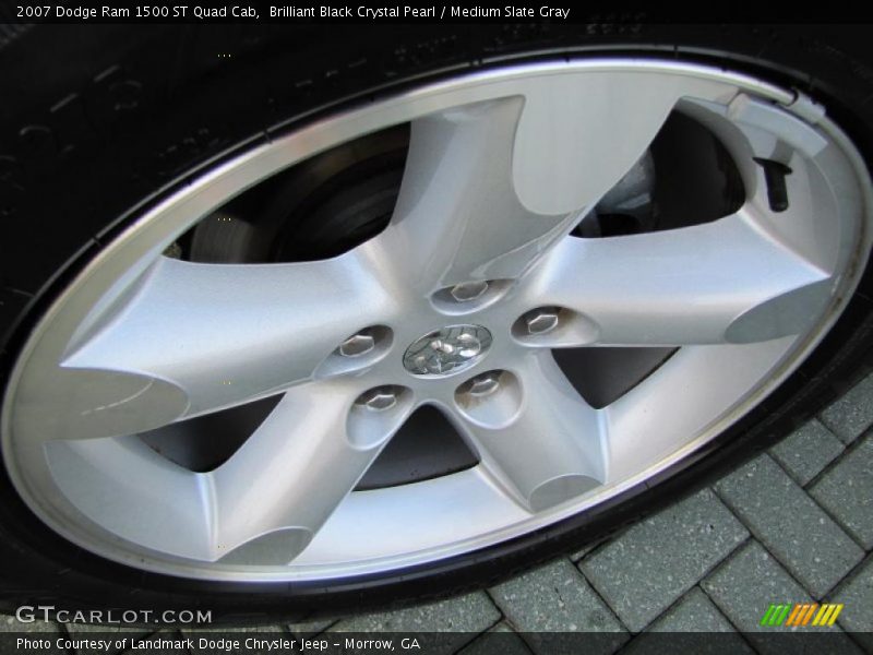 Brilliant Black Crystal Pearl / Medium Slate Gray 2007 Dodge Ram 1500 ST Quad Cab