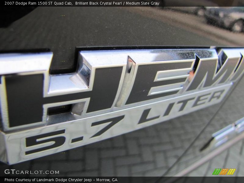 Brilliant Black Crystal Pearl / Medium Slate Gray 2007 Dodge Ram 1500 ST Quad Cab