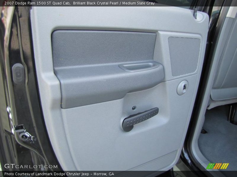 Brilliant Black Crystal Pearl / Medium Slate Gray 2007 Dodge Ram 1500 ST Quad Cab