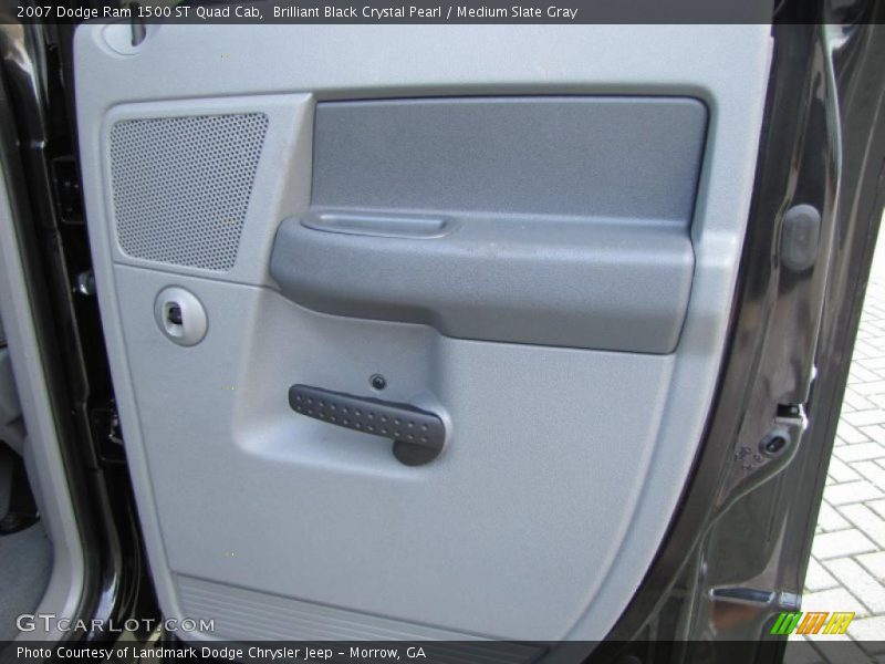 Brilliant Black Crystal Pearl / Medium Slate Gray 2007 Dodge Ram 1500 ST Quad Cab