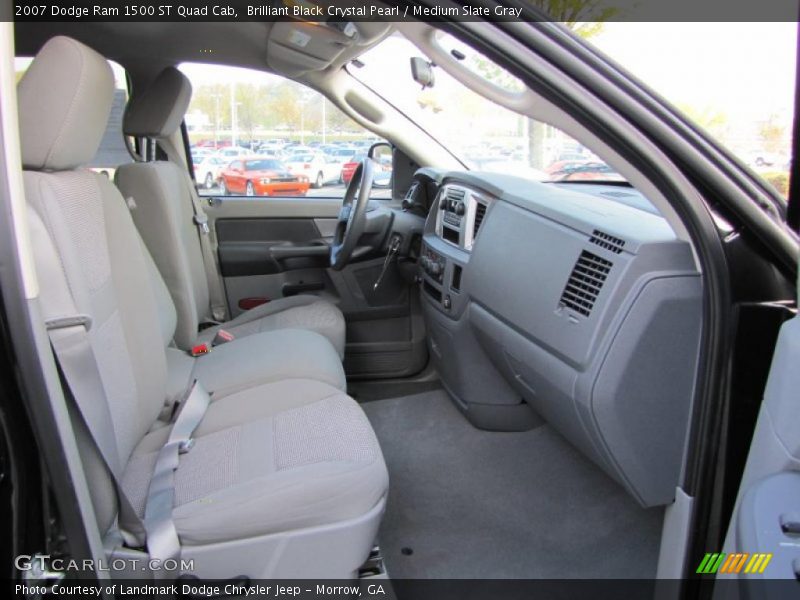 Brilliant Black Crystal Pearl / Medium Slate Gray 2007 Dodge Ram 1500 ST Quad Cab