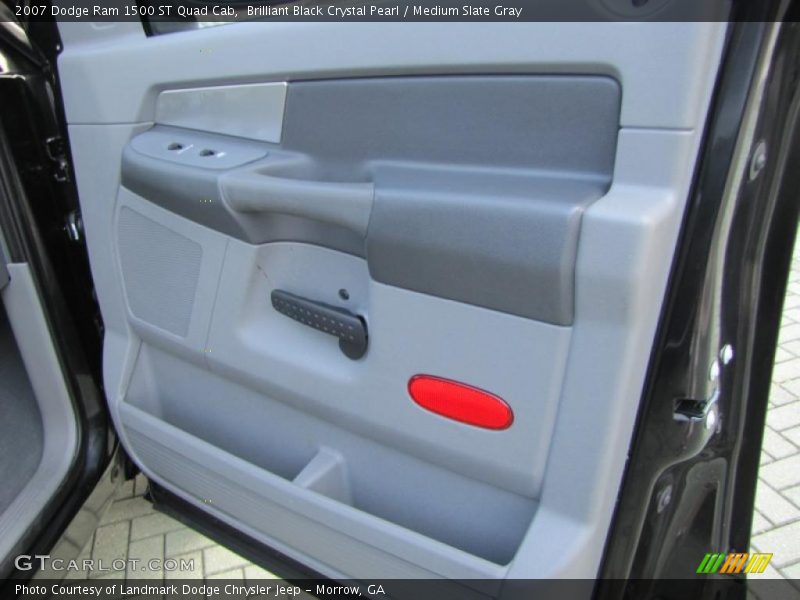 Brilliant Black Crystal Pearl / Medium Slate Gray 2007 Dodge Ram 1500 ST Quad Cab