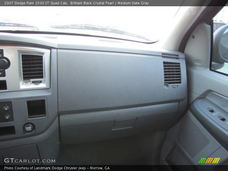 Brilliant Black Crystal Pearl / Medium Slate Gray 2007 Dodge Ram 1500 ST Quad Cab