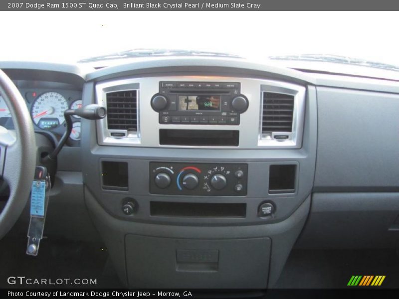 Brilliant Black Crystal Pearl / Medium Slate Gray 2007 Dodge Ram 1500 ST Quad Cab