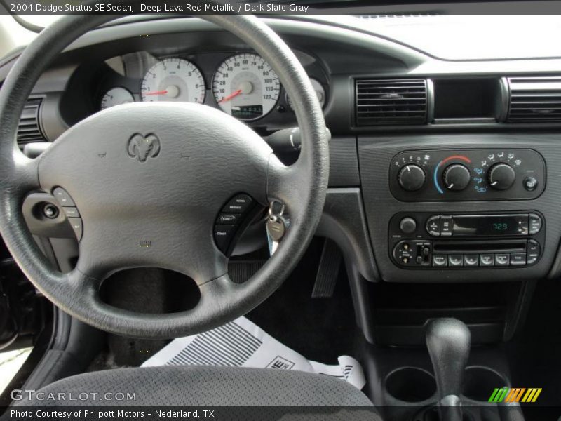 Deep Lava Red Metallic / Dark Slate Gray 2004 Dodge Stratus SE Sedan